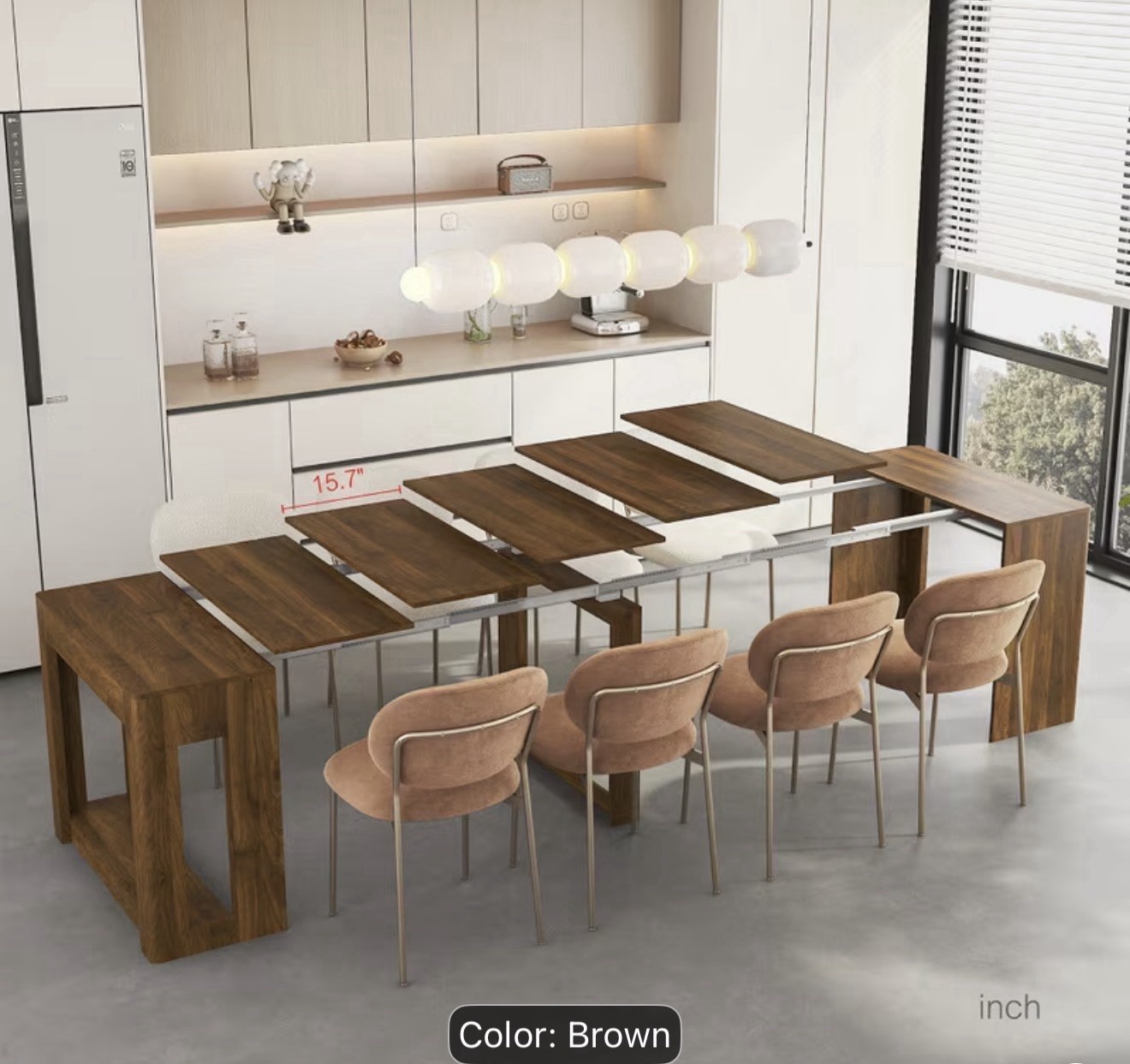Extending Dining Table Suitable for 2-10 People