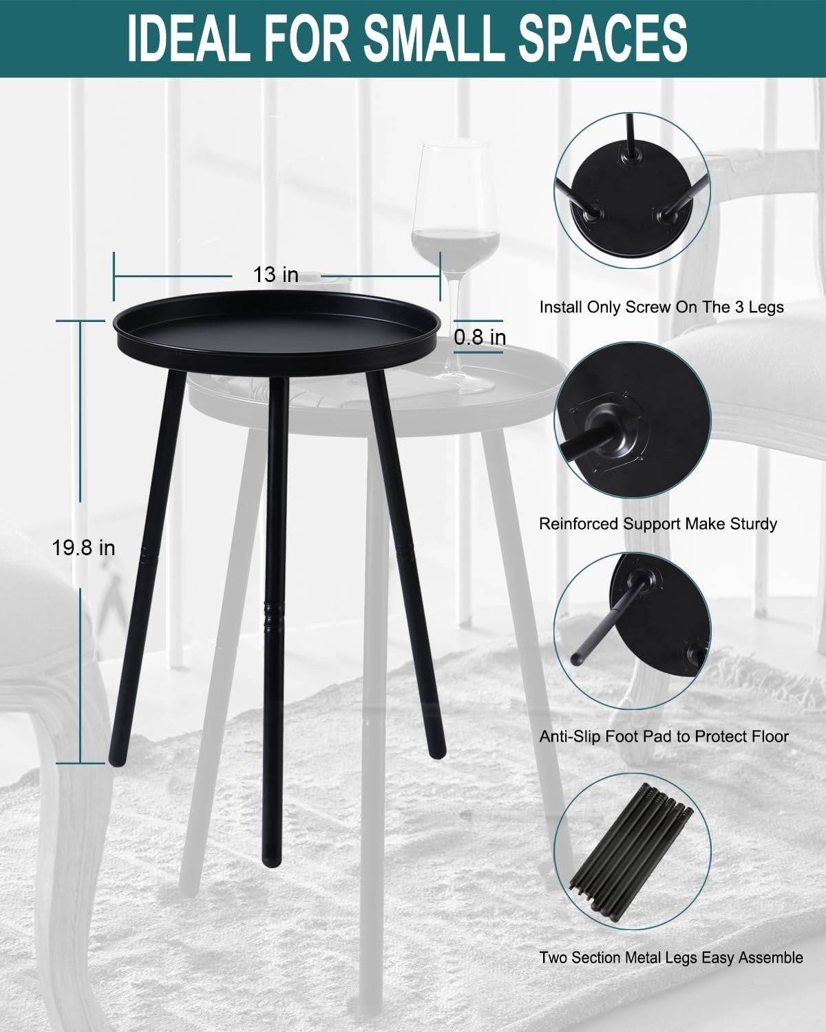 Side Table: End Table for Any Room – Small Side Tables for Small Spaces All M…