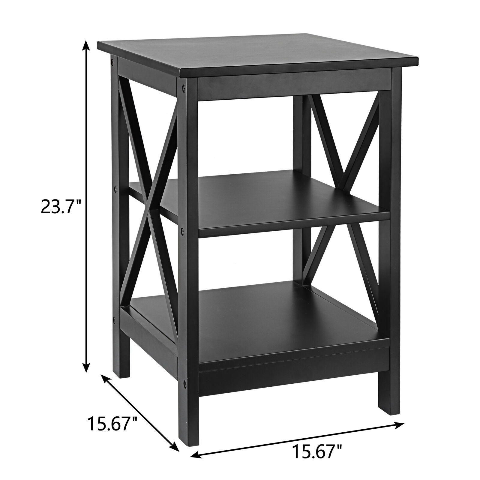 2PCS 3 Tier End Table Beside Sofa Table Saving Space for Bedroom Living Room
