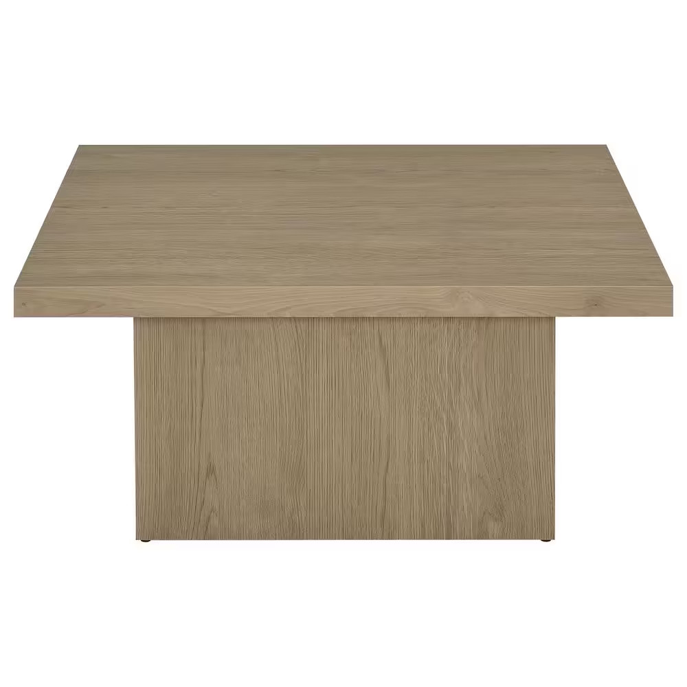 Devar 35.5 In. Square Engineered Wood Cocktail Coffee Table Latte