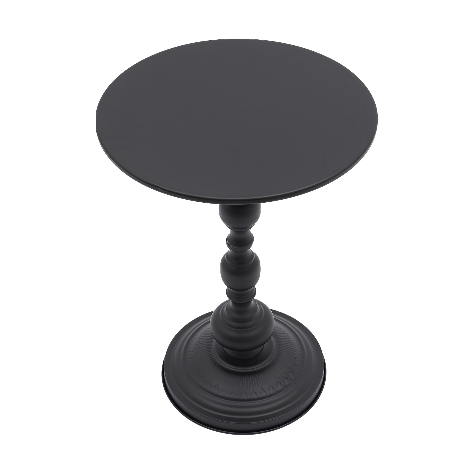 Retro Round Side Table – Durable Carbon Steel Accent Table for Home and Office