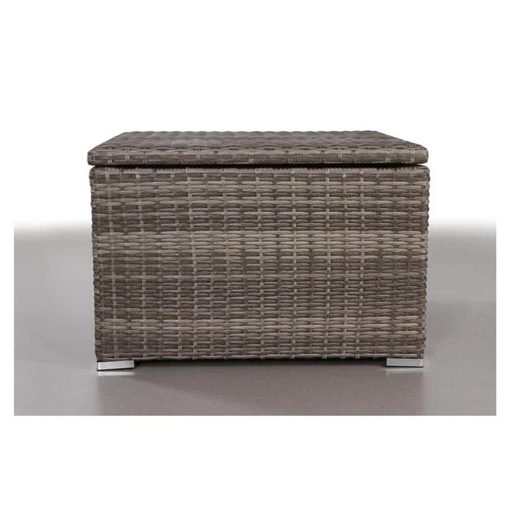Living Source International 33″W Wicker / Rattan Outdoor Coffee Table in Gray