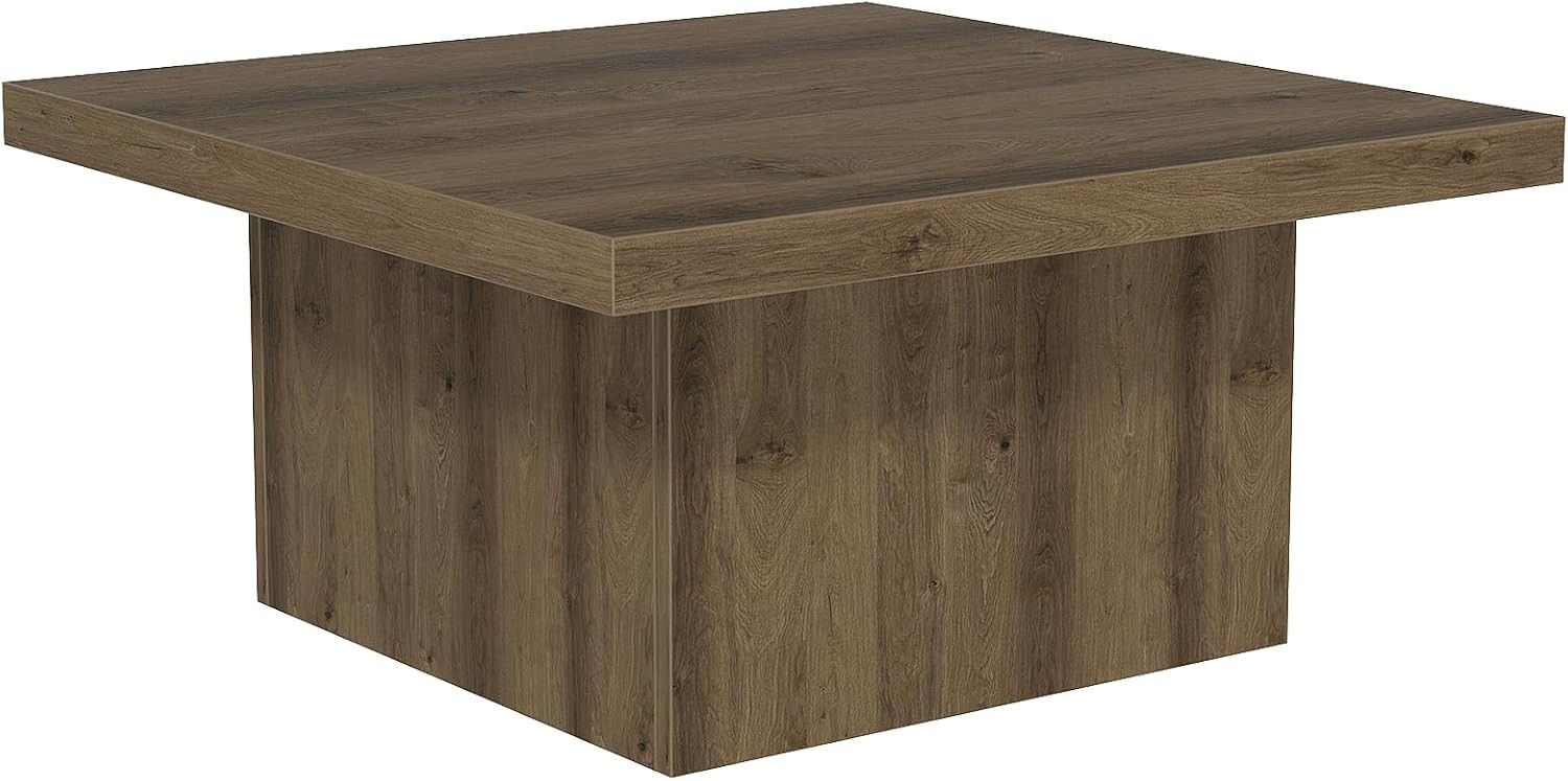 MILEFA Square Coffee Table,Wooden Living Room Table,Center Table with a Large…