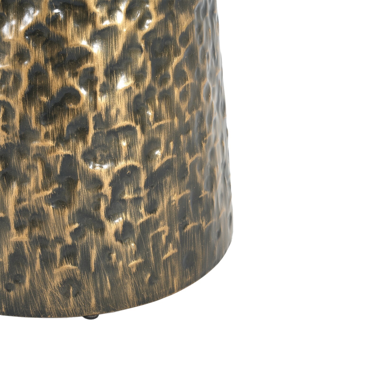 Modern Hammered Metal Indoor Accent Side Table End Table Plant Stand