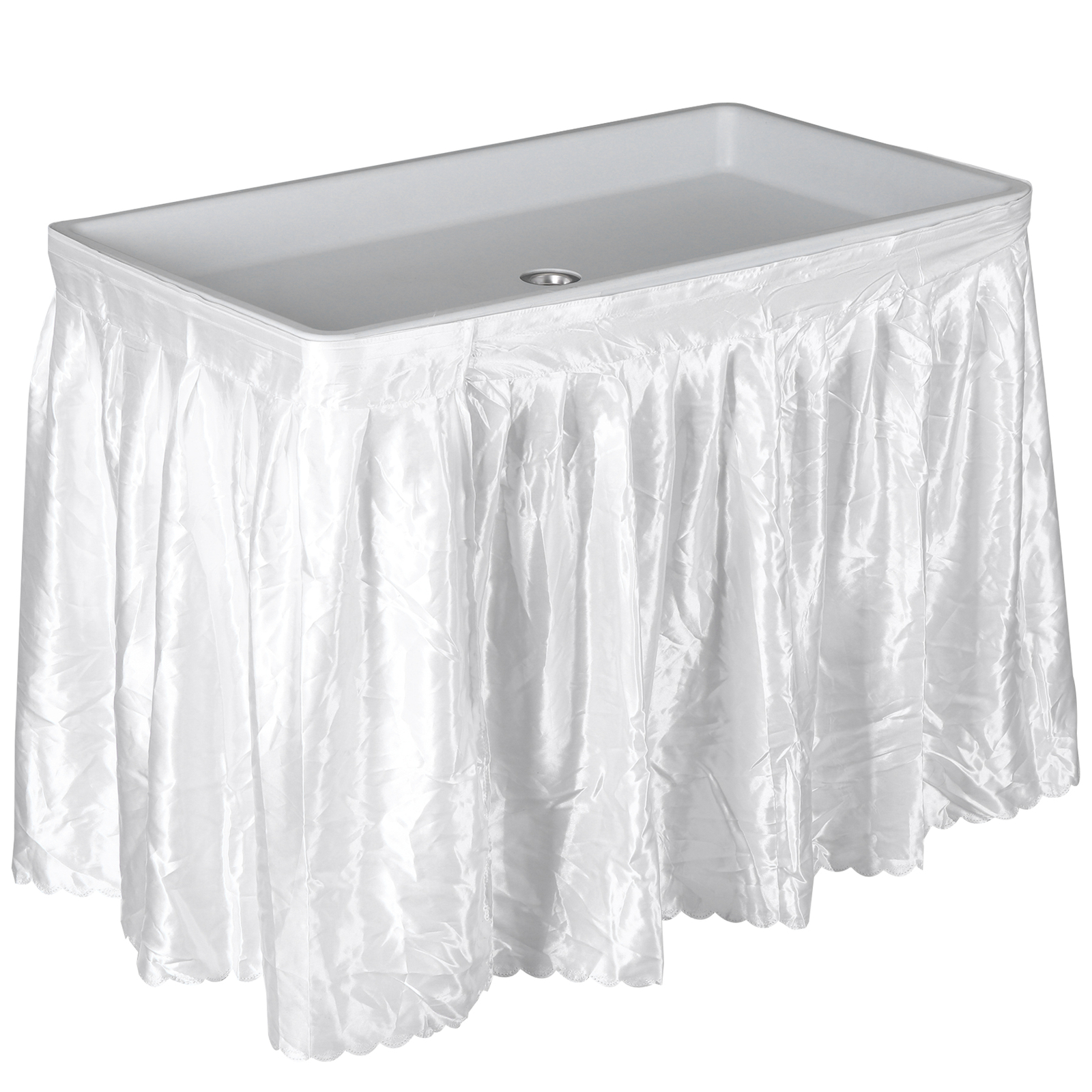 Ice Cooler Table Foldable Outdoor Party Camping Table with Detachable Skirt