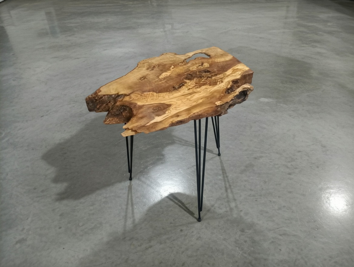 live edge wood coffee table Solid wood Table Olive table Rustic Coffee Table