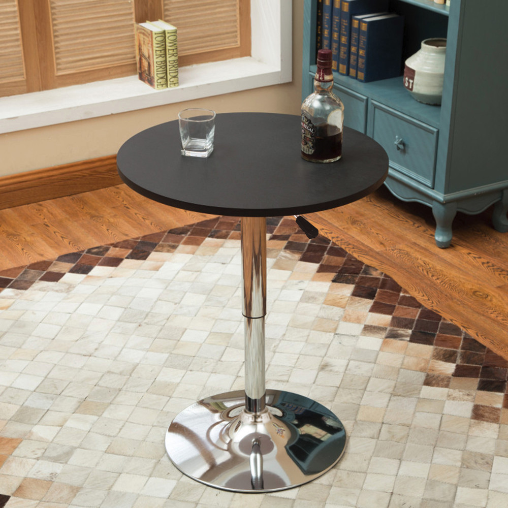Modern Swivel Counter Height Table Adjustable Pub Bistro pedestal Bar Cafe Table