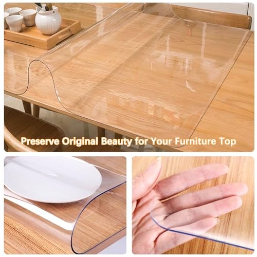 42 X 76 Inch Clear PVC Dining 42 x 76 Inches New Clear Dining Table Protector