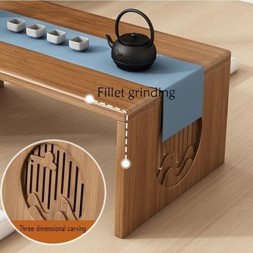 Portable Low Coffee Table 31.5×15 in Japanese Floor Table Space 31.5×14.9 in