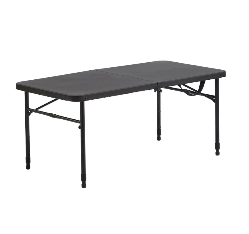 Mainstays 40″ Adjustable Height Centerfold Folding Table, Black