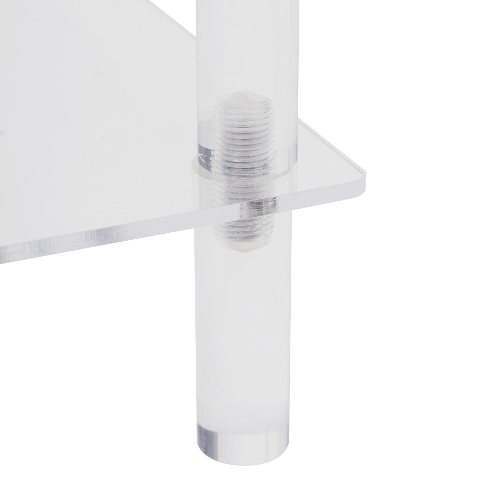 Acrylic Narrow Side Table，7″ Wide Skinny Nightstand/Bedside，Slim Small End Table