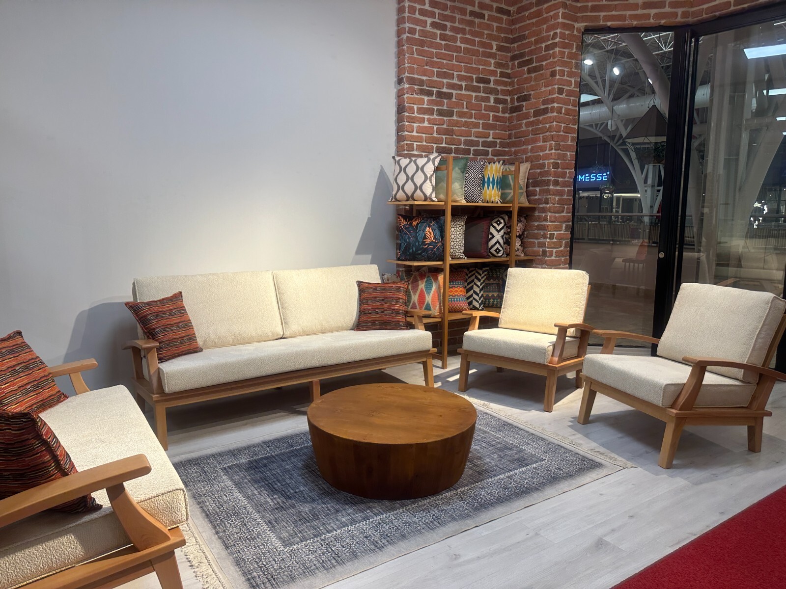 Batamex Home Handcrafted Solid Wood Round Coffee Table