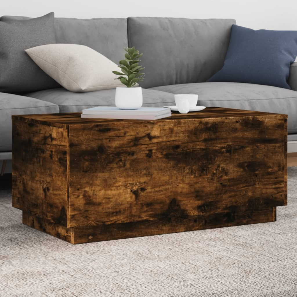 Coffee Table Smoked Oak Engineered wood 35.4×19.7×15.7 in