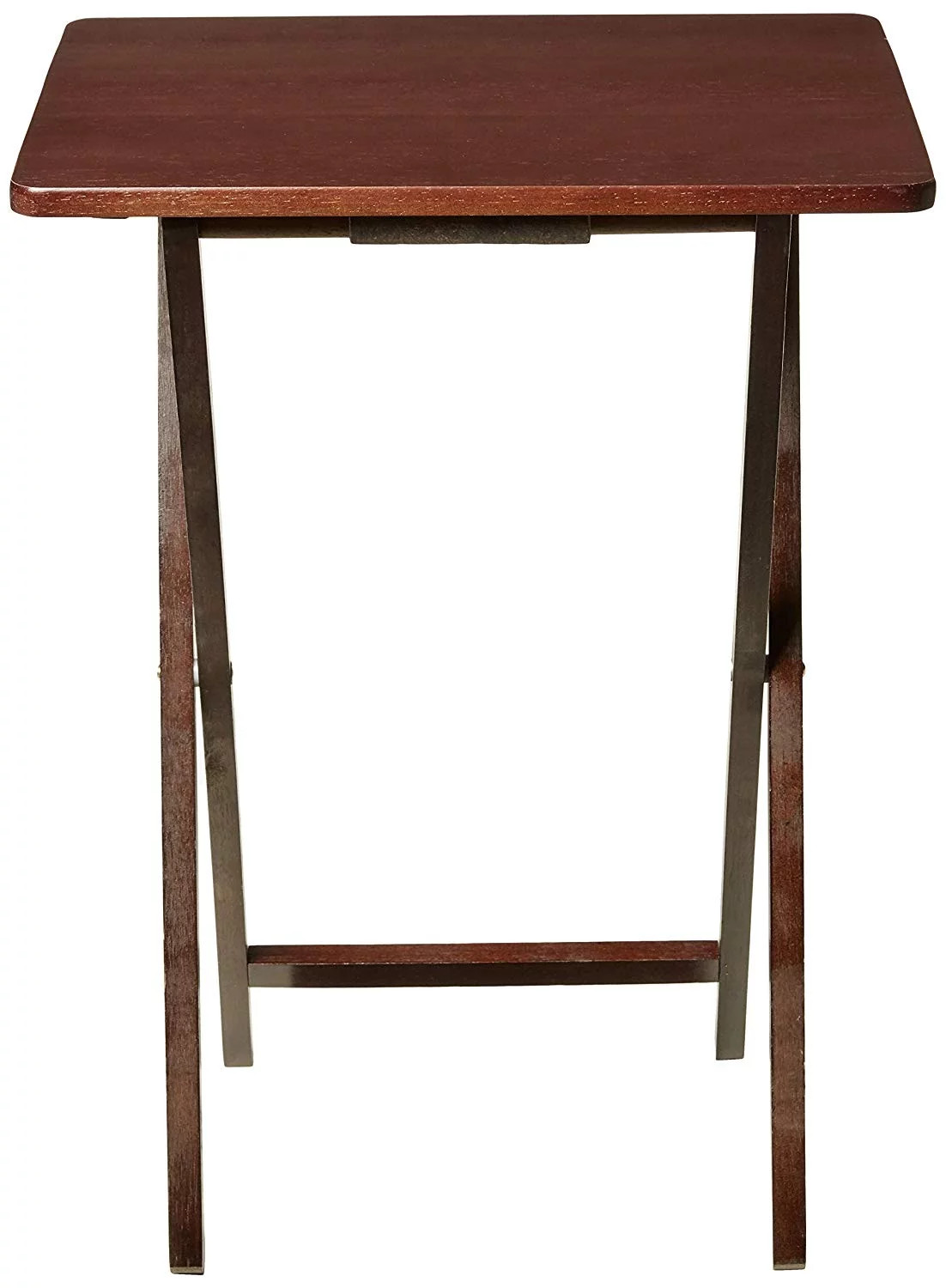 Mainstays Folding TV Tray Table, Rubberwood, Walnut, 19″ X 14.5″ X 26″.
