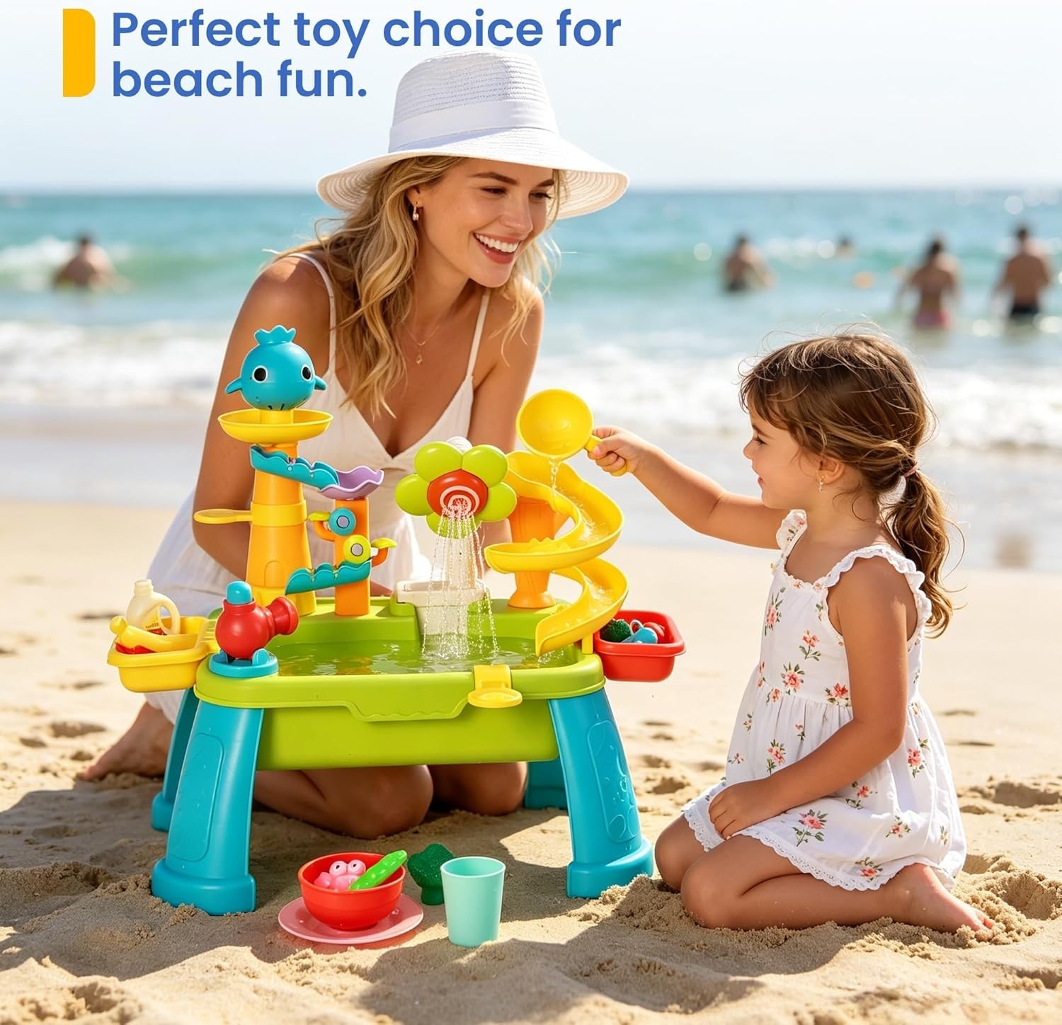 Toddler Sand Water Table with Electric Pump Play Set for Kids Ages 1 3 with