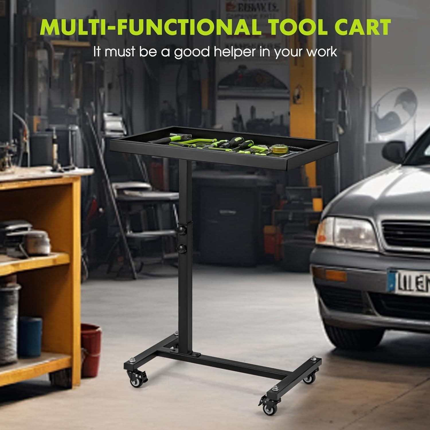 Ergonomically Designed Mobile Tool Cart – Waterproof Steel with 220LBS Capacity