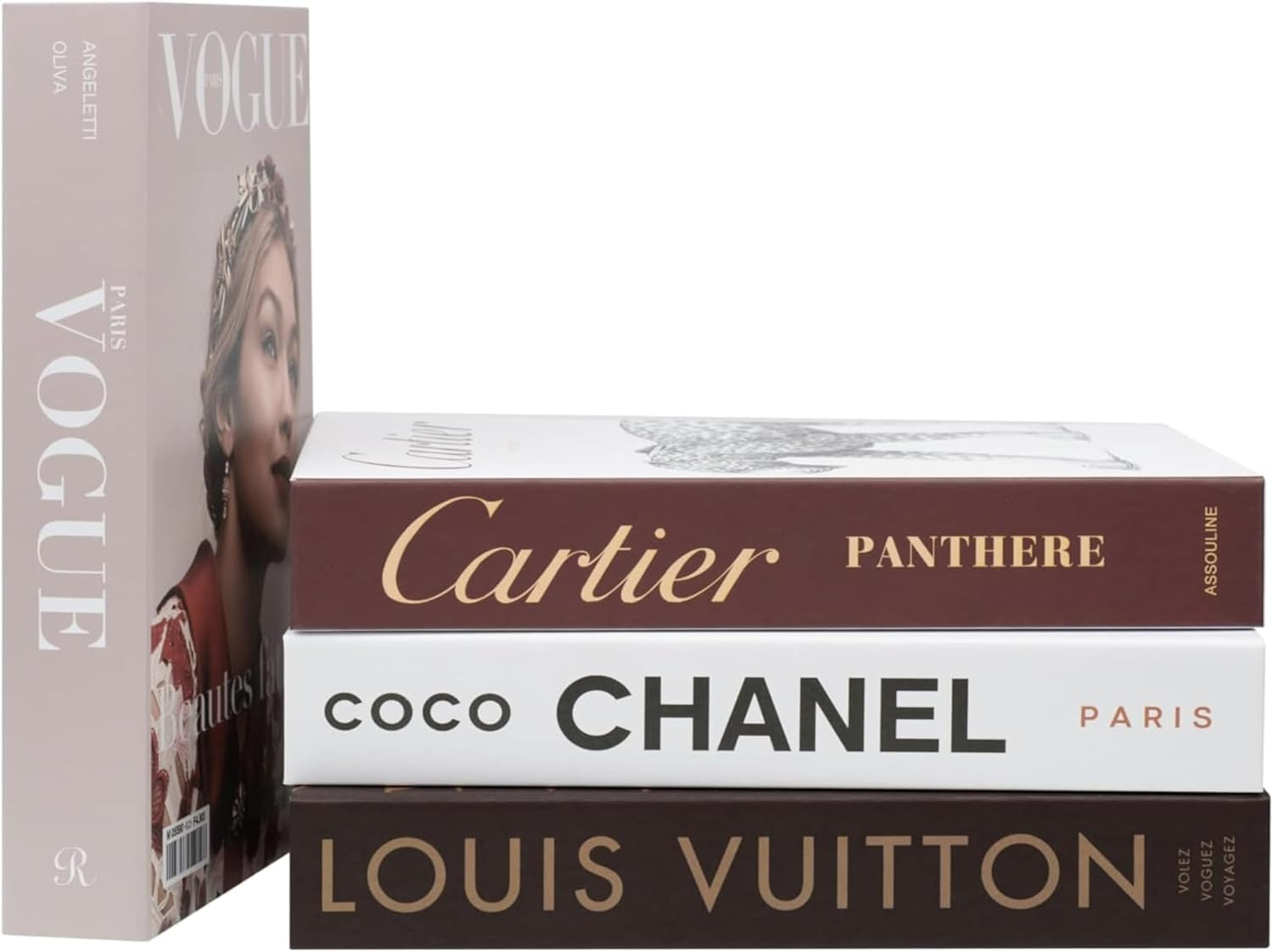 Luxe Large | 4 PCS Decorative Books for Home Decor | Coffee Table Book Decor | F