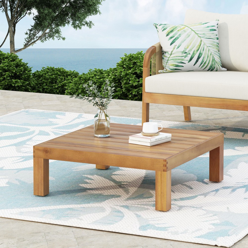 Grey Concrete Coffee Table Round Wood Base Modern Living Room