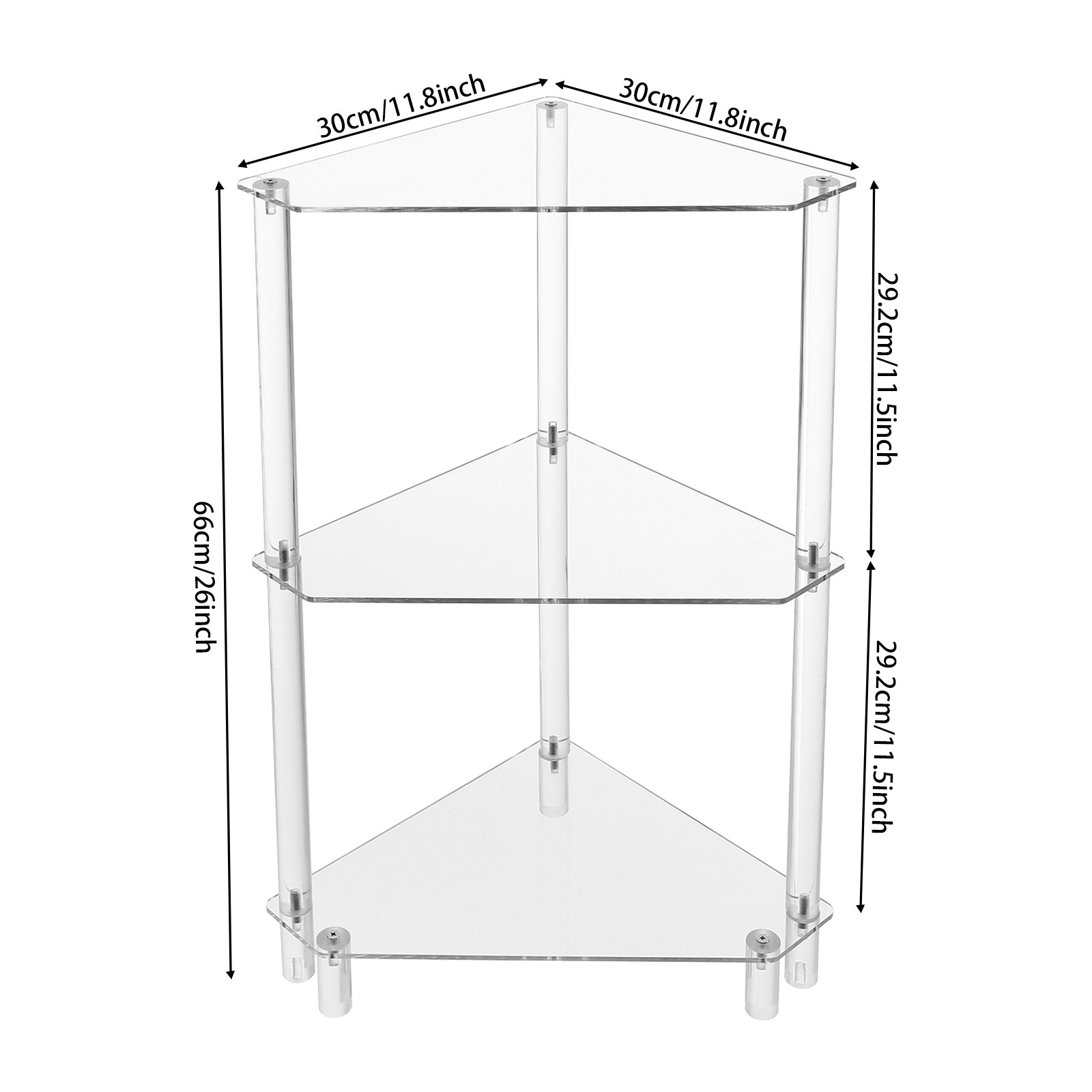 3-Tier Triangle End Table,Side Table,Side Table for Living Room,Bedroom,Bathroom