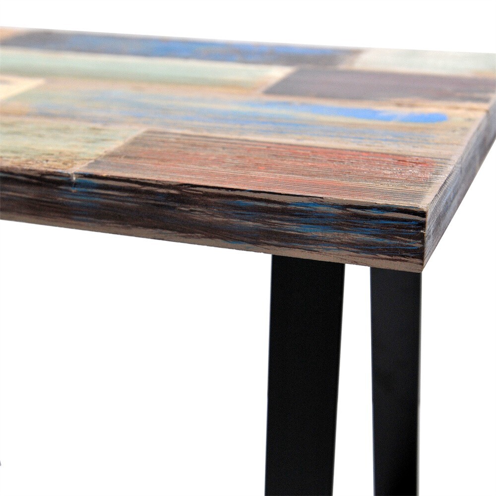 Greenage Side Table Reclaimed Wood Small Accent Coffee End Table Rectangular