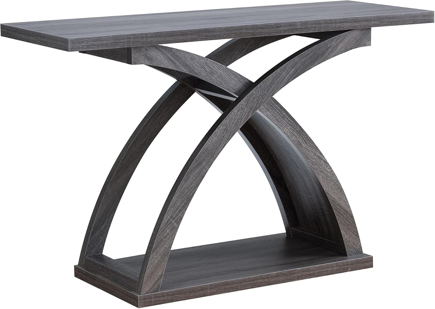 Blythe Farmhouse 48″ Wood Console Table – Distressed Gray Storage Solution