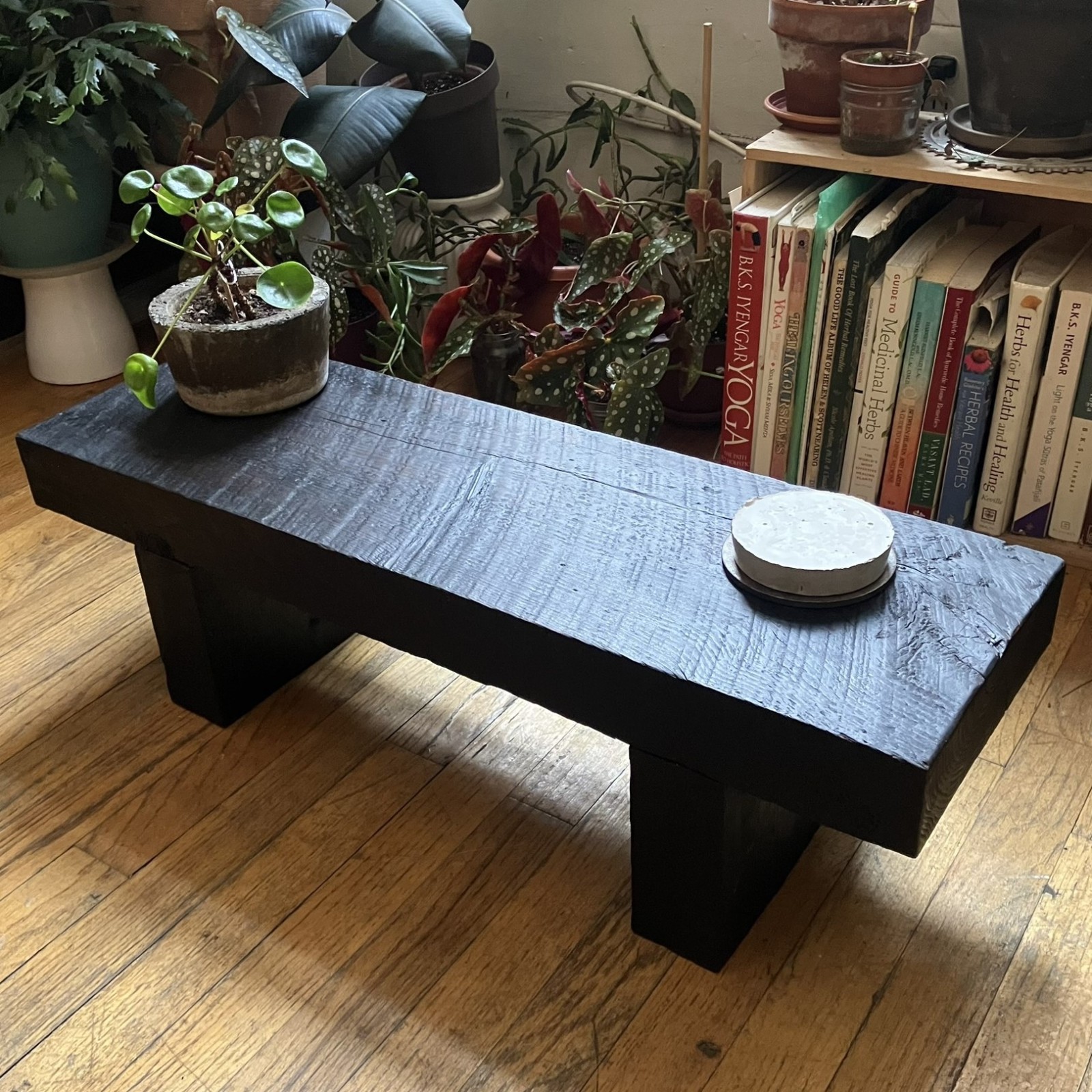 Shou Sugi Ban Reclaimed Wood Low Coffee Table – Tea Table -Meditation table