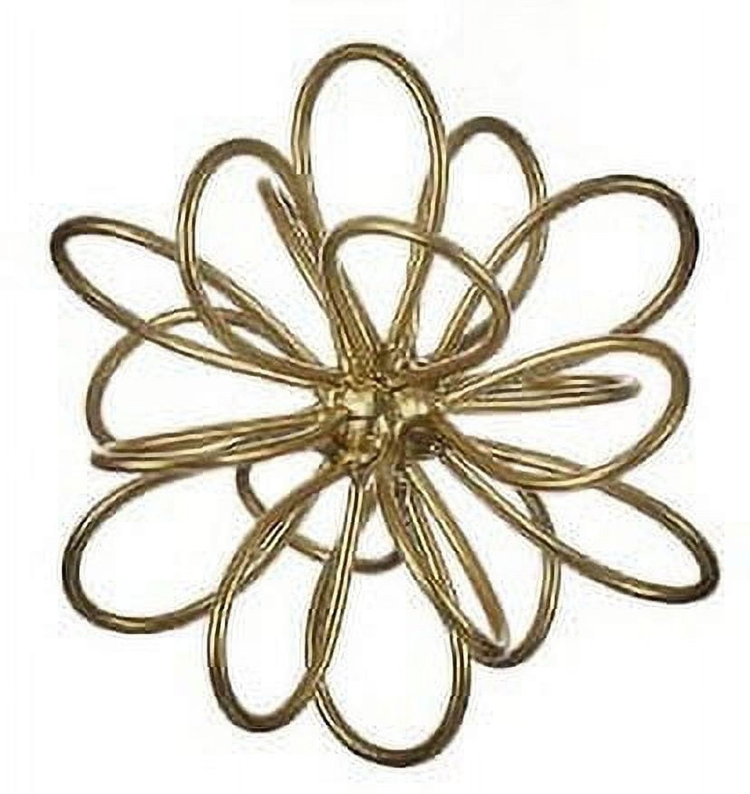 Contemporary Metal Floral Tabletop Orb Gold Home Decor Sculpture 6×6 Inch