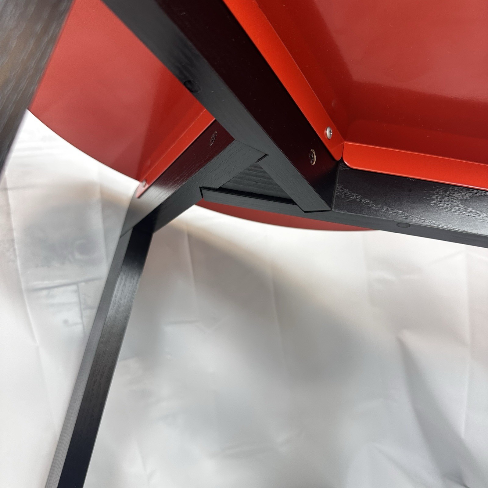 Postmodern Italian Style Accent Table Red Black Memphis Modern Geometric Table