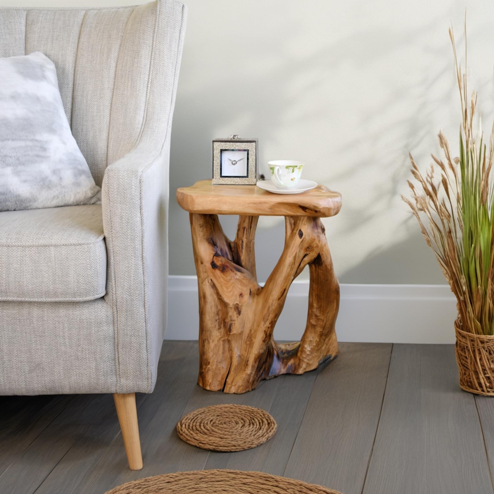 Tree Stump Side Table Live Edge Stool Natural Edge Wood Side Table Accent Table