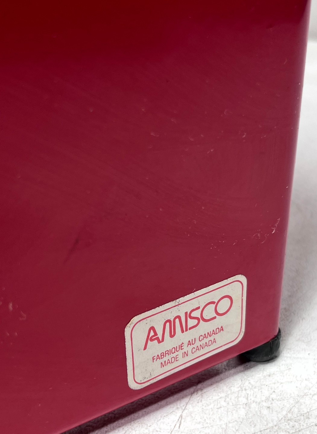 Vintage Amisco Red Nesting Tables Set of 3 Large Metal Made in Canada