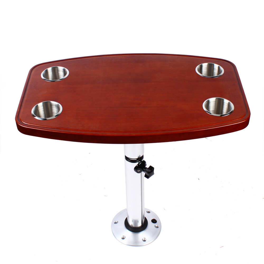 elm Table Top for RV Marine Boat w/ 4 Cup Holders elm Table Top Removable New