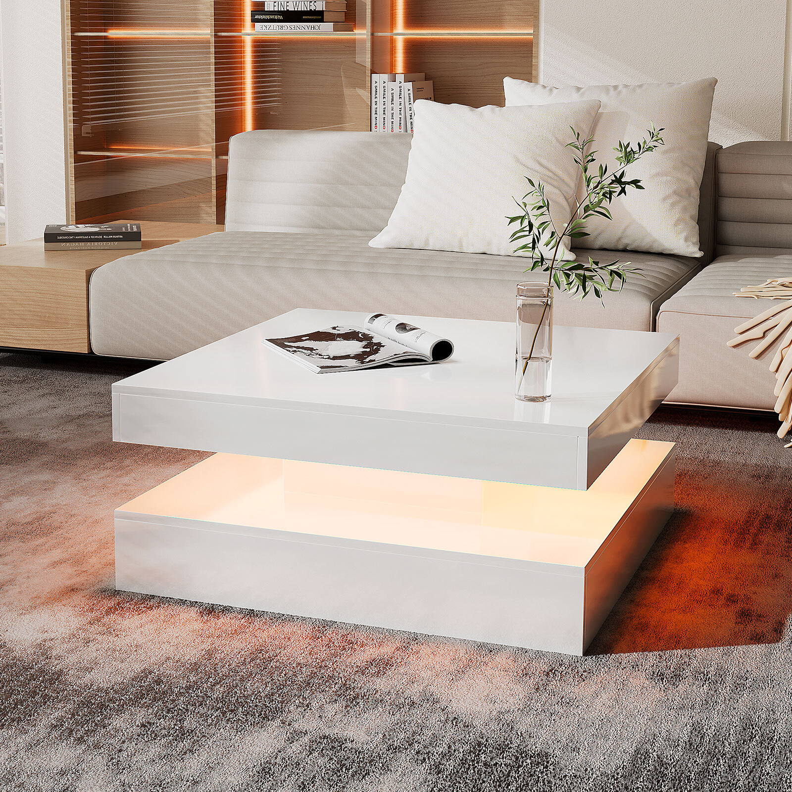 Modern LED lighting coffee table LED living room coffee table coffee table coffe