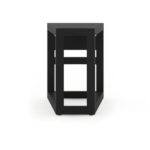Misty Cove 32 Inch Black Aluminum Wedge End Table by Lakeview Outdoor Designs